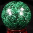 Gorgeous Polished Malachite Sphere - Congo #39400-1